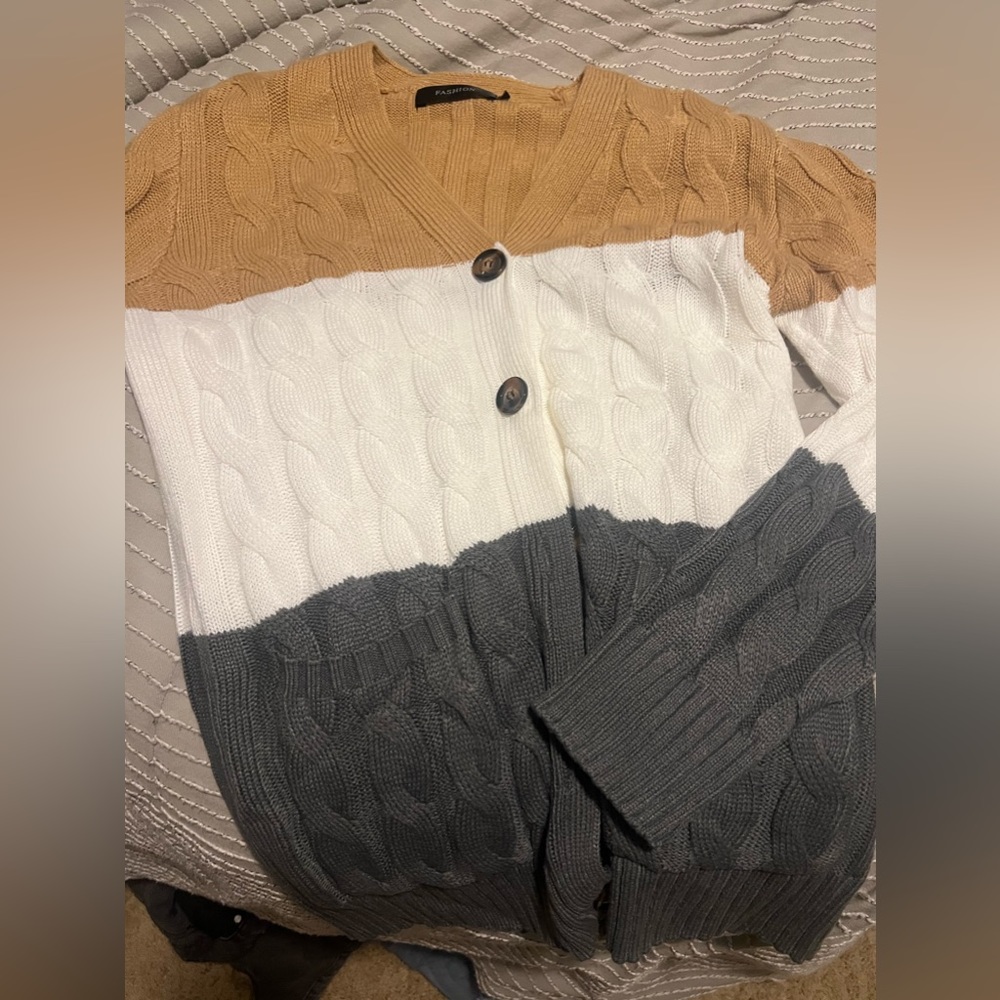 Multi colored soft cardigan sweater